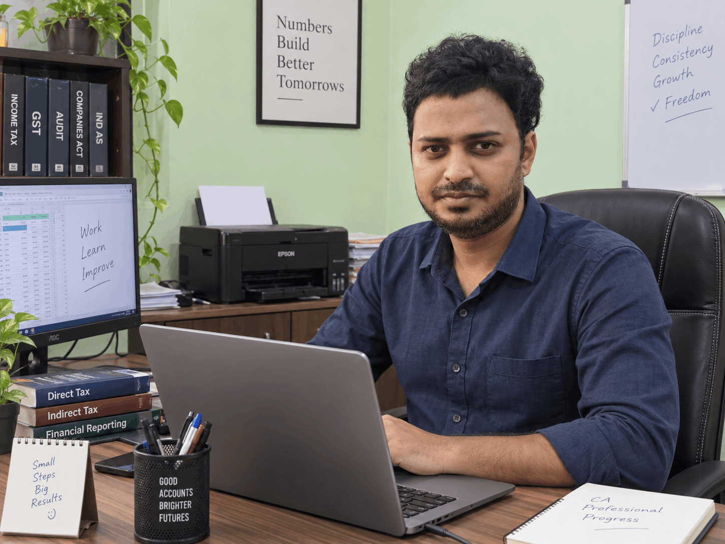 CA Md Sayeed Khan at his office